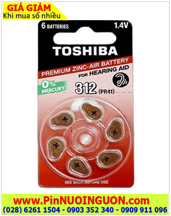Pin Toshiba PR41 _Pin ZA312; Pin máy trợ thính Toshiba PR41 _Pin máy trợ thính Toshiba ZA312 chính hãng